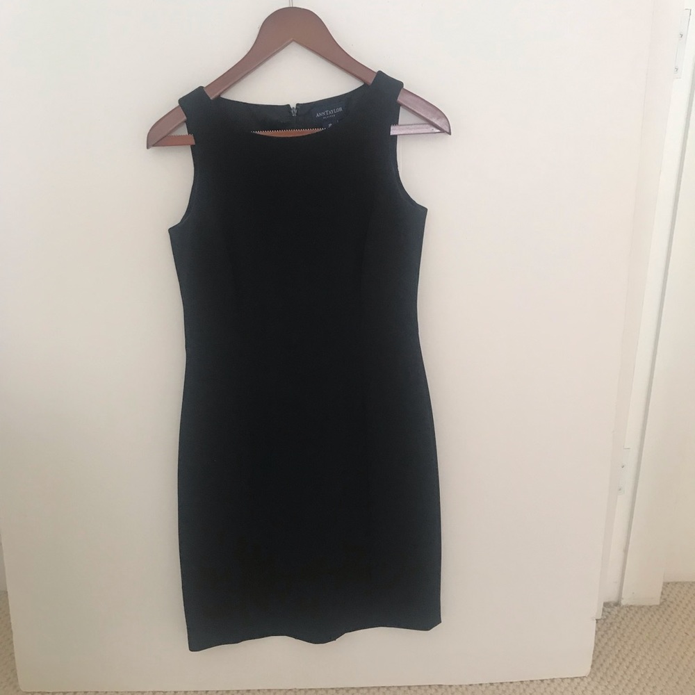Ann Taylor black sheath dress, size 2P